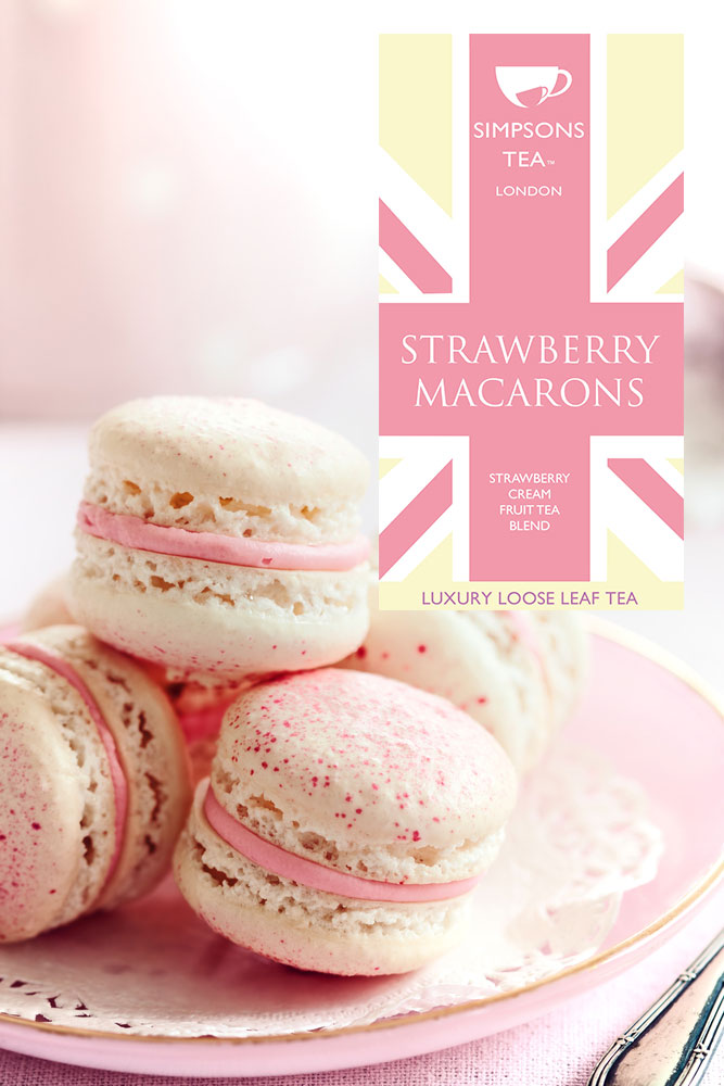 Strawberry Macarons Loose Leaf Tea | Simpsons Tea 